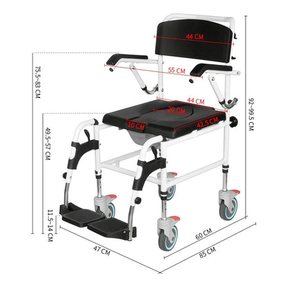 VersaCare Adjustable Commode Wheelchair