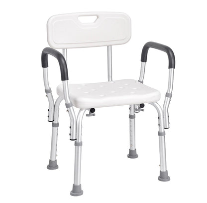 Adjustable Shower Chair Bath Seat With Back Rest
