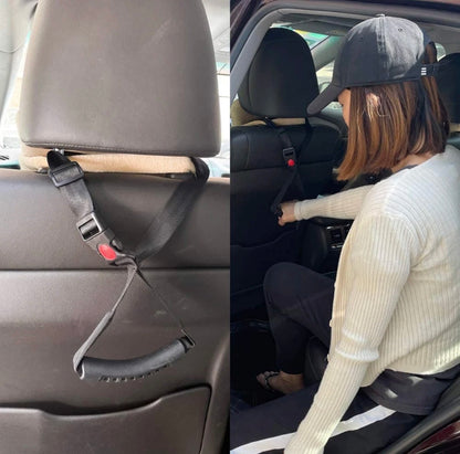 3-in-1 Car Door Assist Handle & Mobility Aid | Window Breaker + Seatbelt Cutter