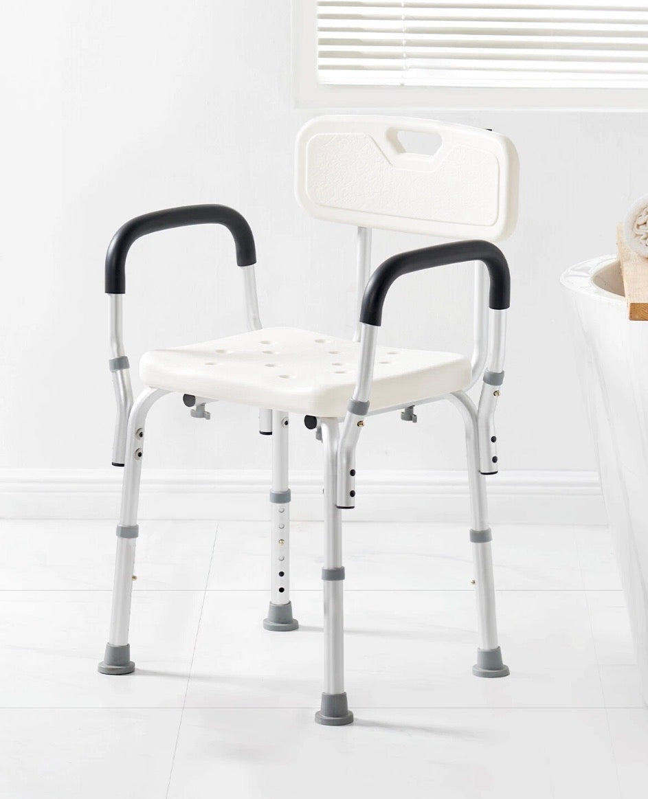 Adjustable Shower Chair Bath Seat With Back Rest