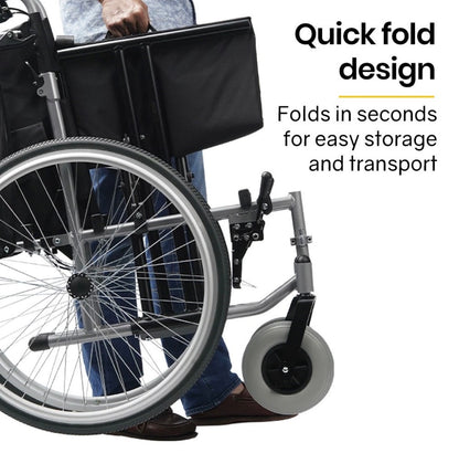 ComfortWide™ Extra Wide Self-Propelled Wheelchair | 56cm Seat | 150kg Capacity