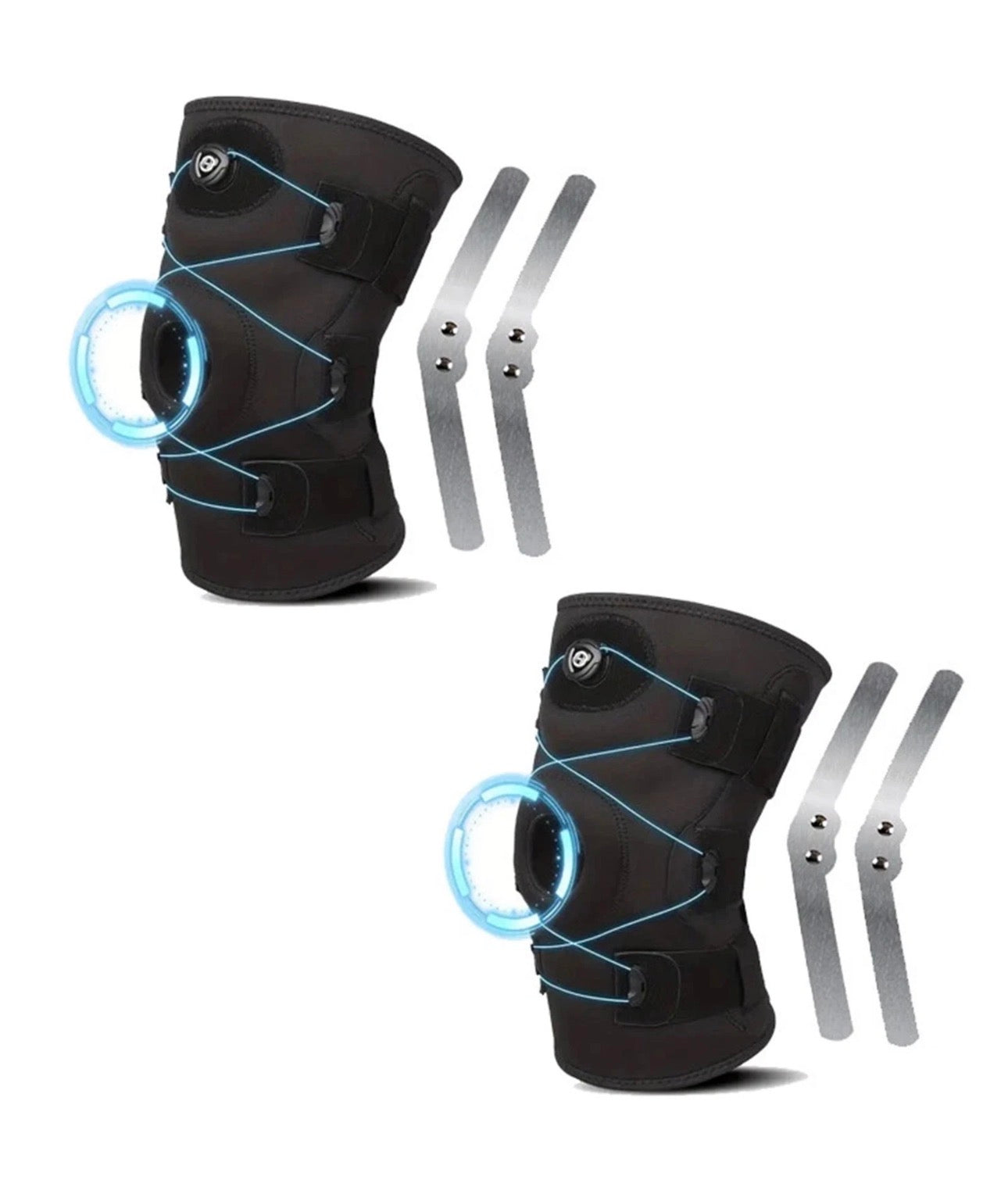 Hinged Knee Brace with Dial-Lock Adjustable Support — Patella Stabilizer for Sports & Pain Relief