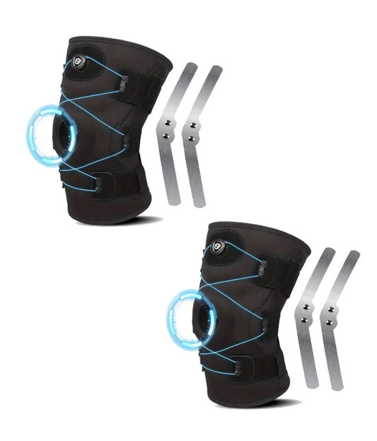 Hinged Knee Brace with Dial-Lock Adjustable Support — Patella Stabilizer for Sports & Pain Relief