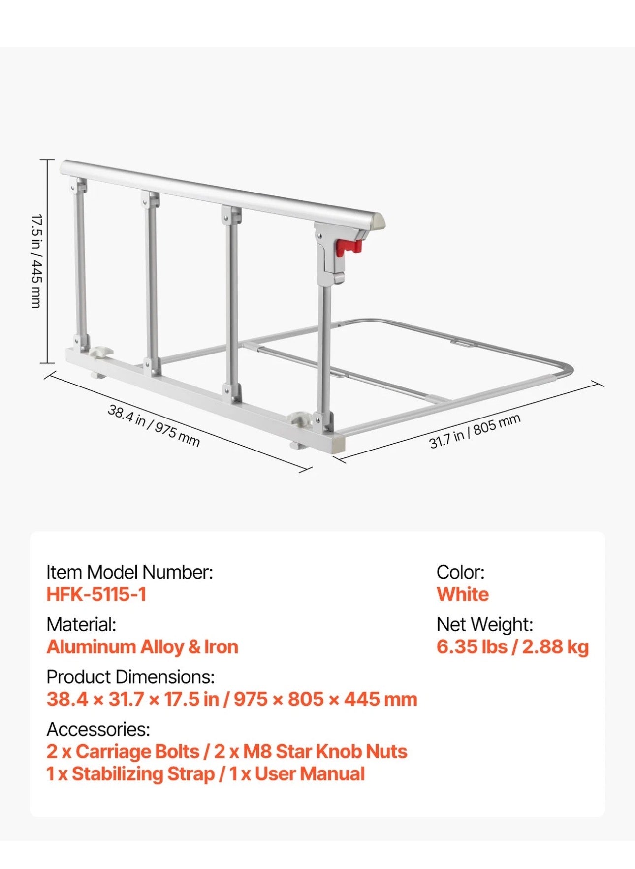 BedGuard Pro™ Adjustable Bed Rail