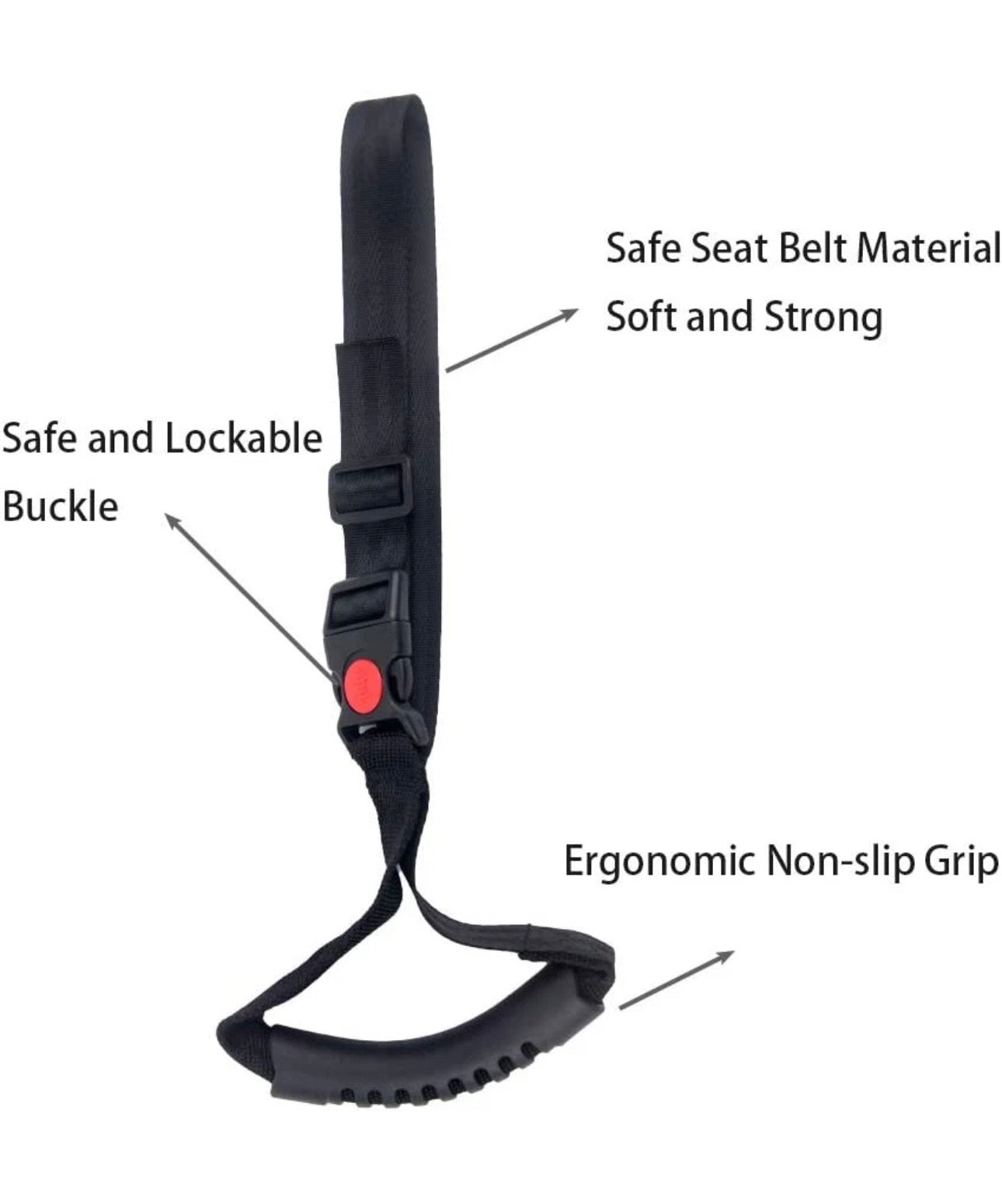 3-in-1 Car Door Assist Handle & Mobility Aid | Window Breaker + Seatbelt Cutter