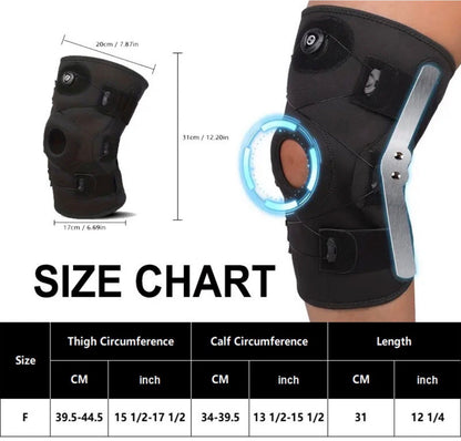 Hinged Knee Brace with Dial-Lock Adjustable Support — Patella Stabilizer for Sports & Pain Relief