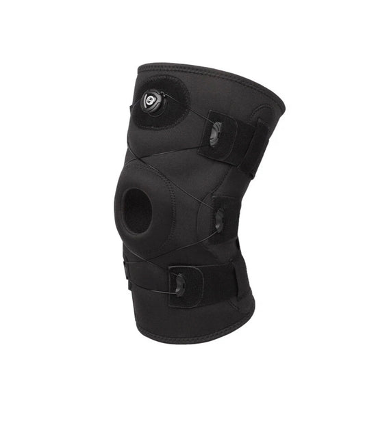 Hinged Knee Brace with Dial-Lock Adjustable Support — Patella Stabilizer for Sports & Pain Relief
