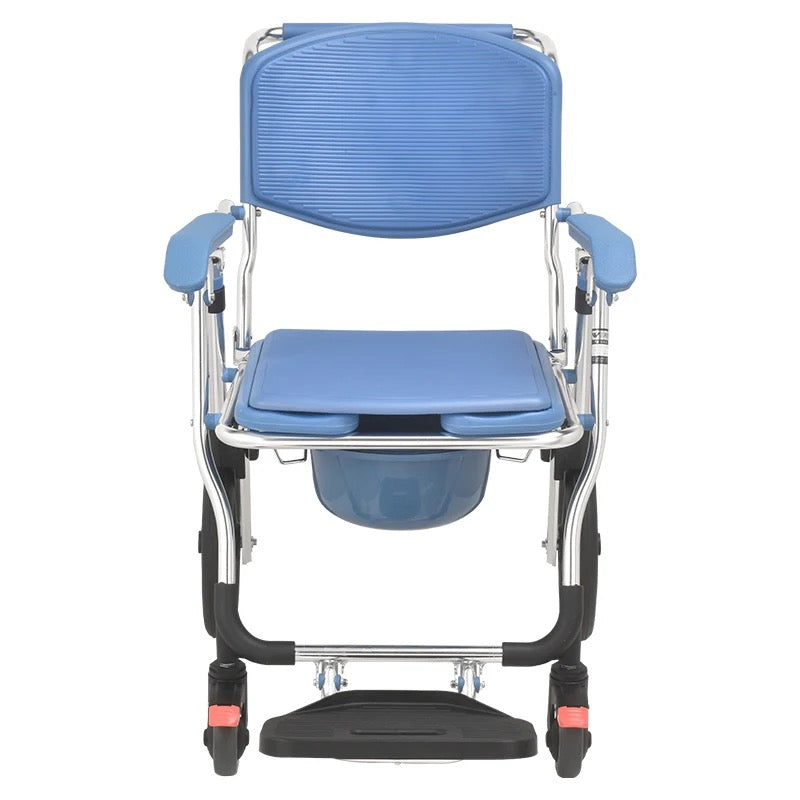 AquaFlex Deluxe: Folding Commode & Shower Wheelchair