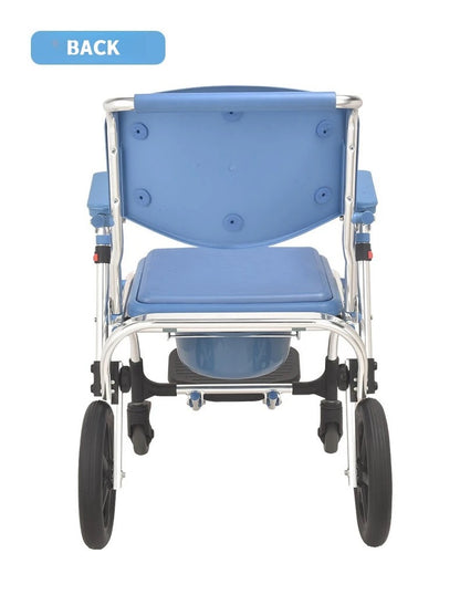 AquaFlex Deluxe: Folding Commode & Shower Wheelchair