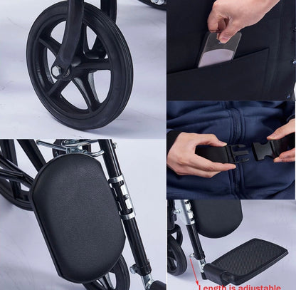 Self Rolling Portable Folding Light Wheelchair