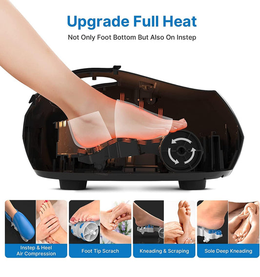 Foot massager kneading rollers detail
