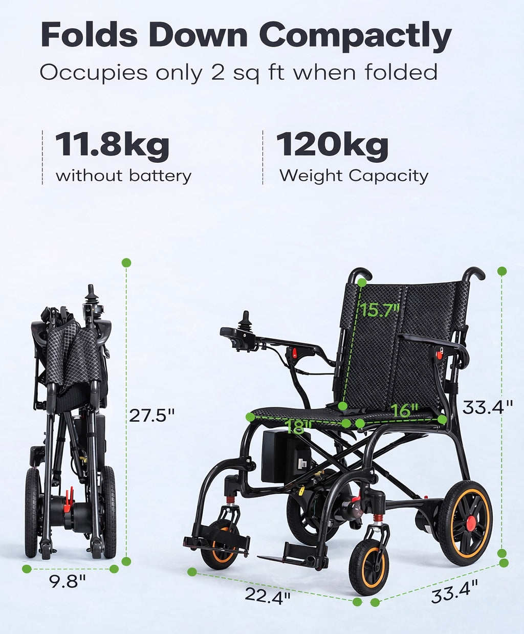 CarbonLite 11.8kg Electric Wheelchair
