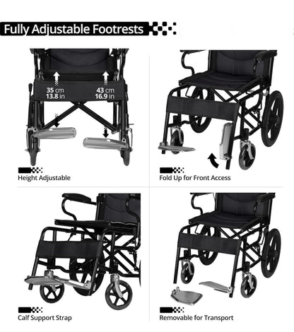 EasyFold - Portable Push Folding Wheelchair