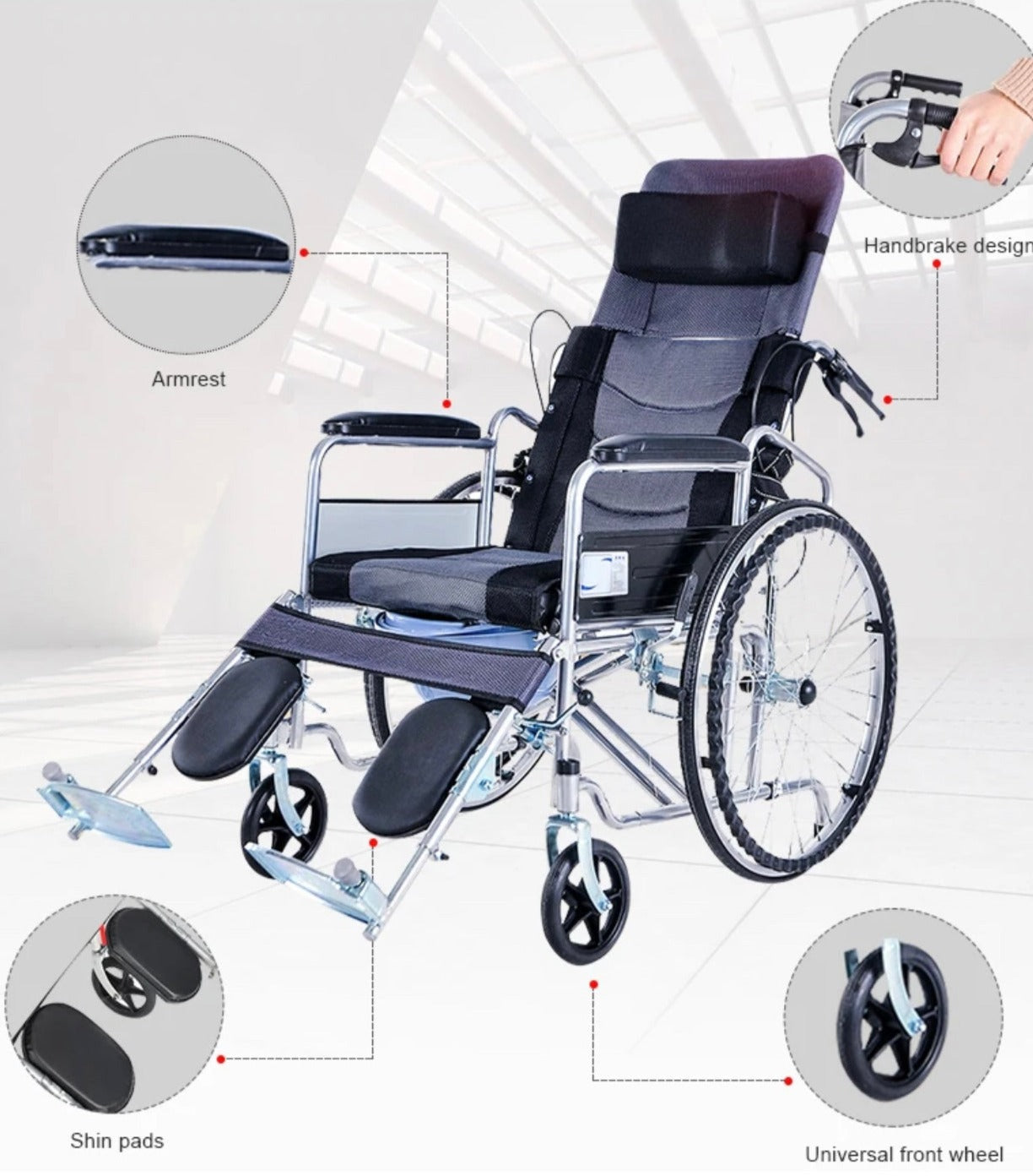 Commode Reclining CareCompanion