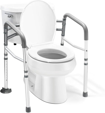 SafeFold Adjustable Suction Toilet Safety Rail — Foldable Support Frame