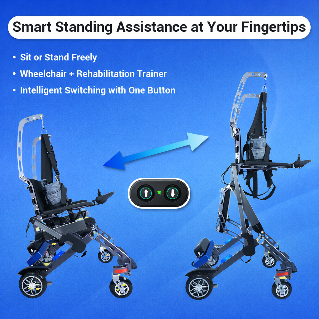ElevateX Standing Electric Wheelchair for Rehabilitation Training