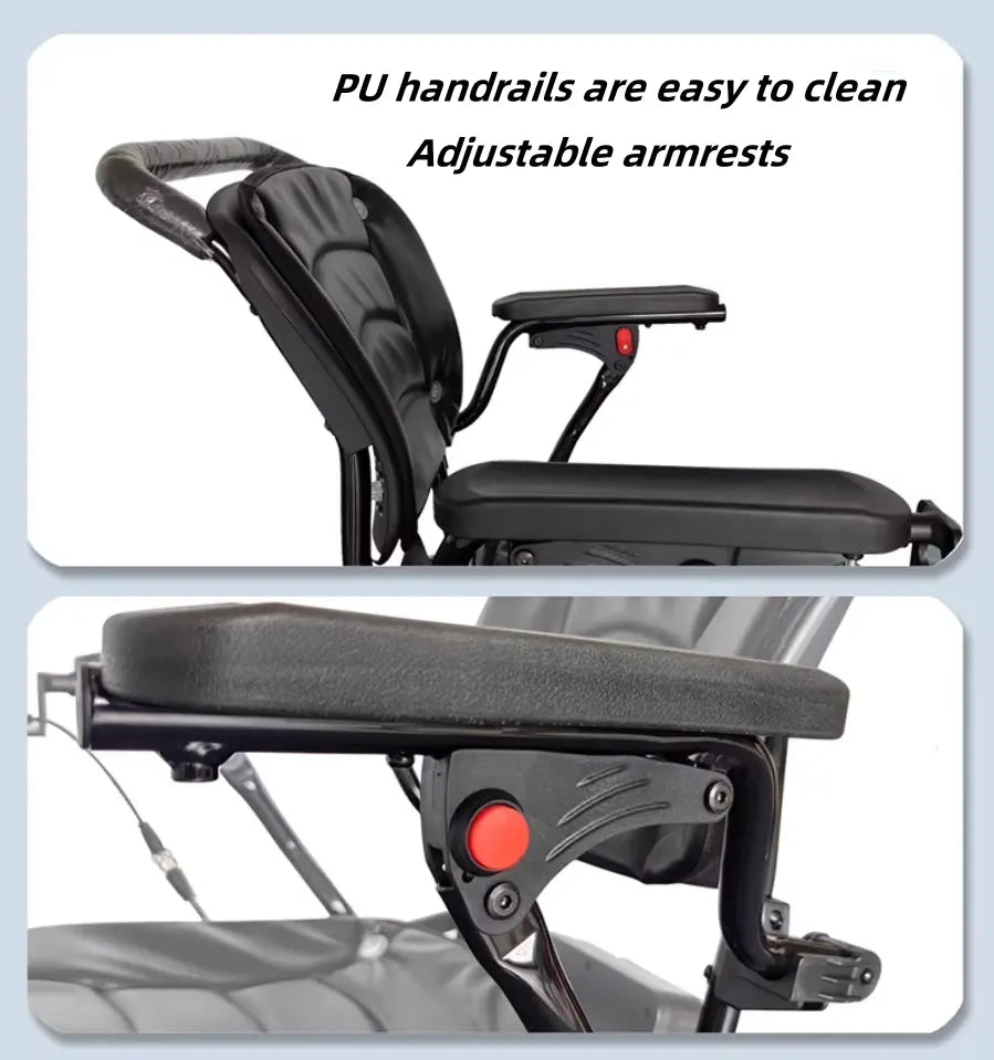 Electric PostureLite – Lightweight Folding Electric Wheelchair