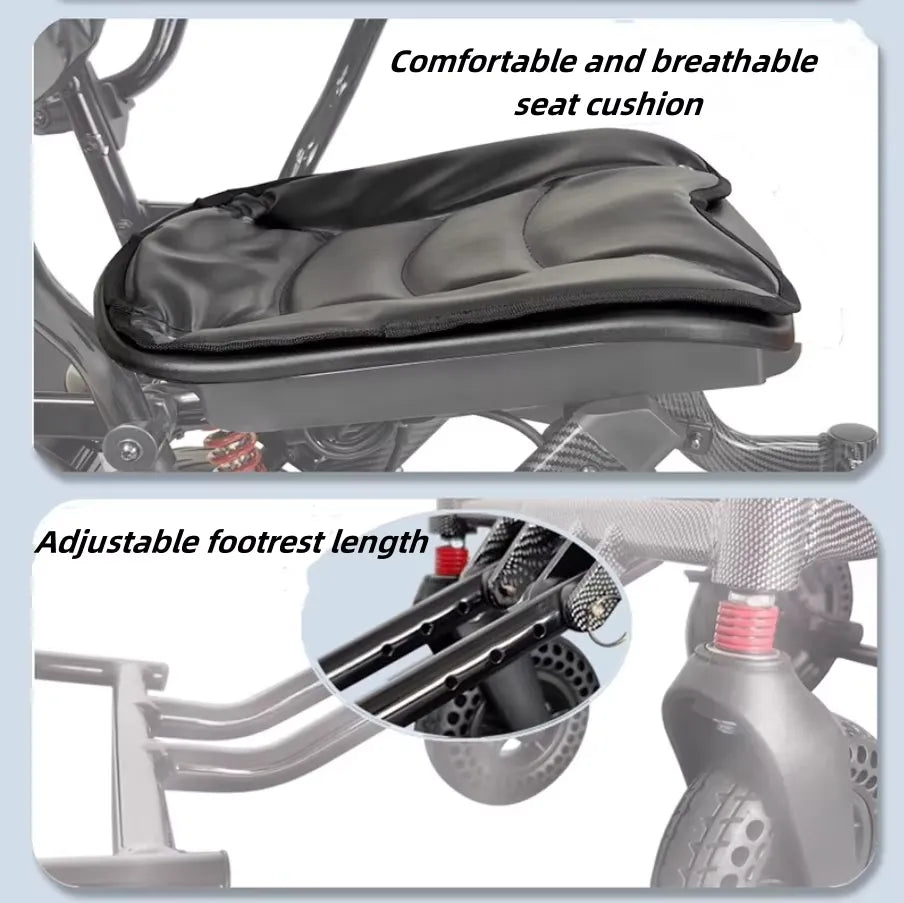 Electric PostureLite – Lightweight Folding Electric Wheelchair