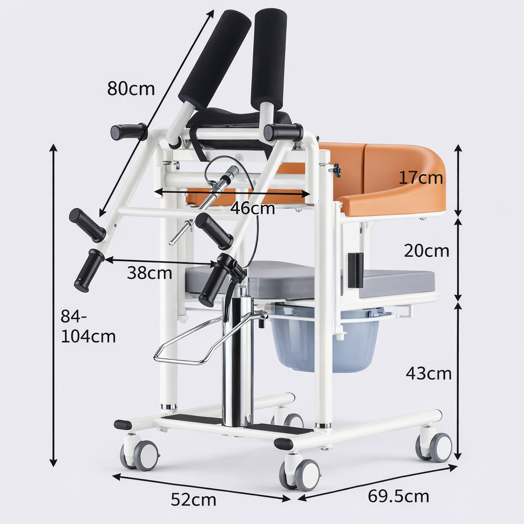 Hydraulic Patient Lift Transfer Chair Pro with Underarm Assist