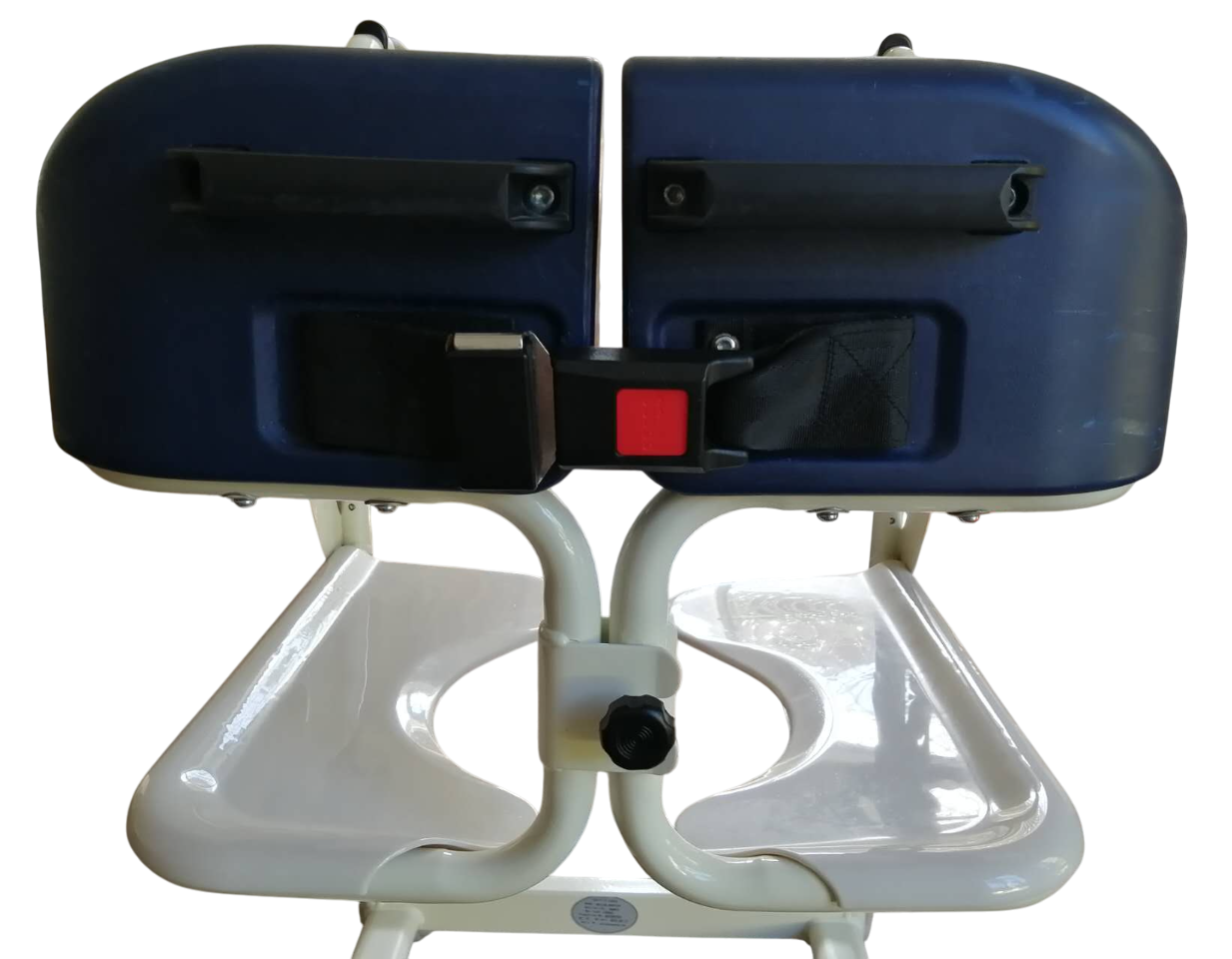 Patient transfer commode chair backrest