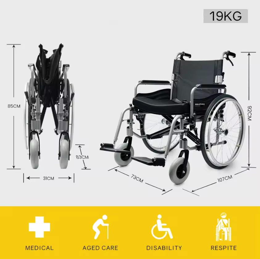 ComfortWide™ Extra Wide Self-Propelled Wheelchair | 56cm Seat | 150kg Capacity