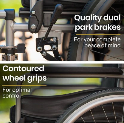 ComfortWide™ Extra Wide Self-Propelled Wheelchair | 56cm Seat | 150kg Capacity