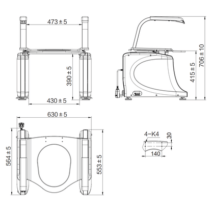 ElevEase Electric Toilet Lift