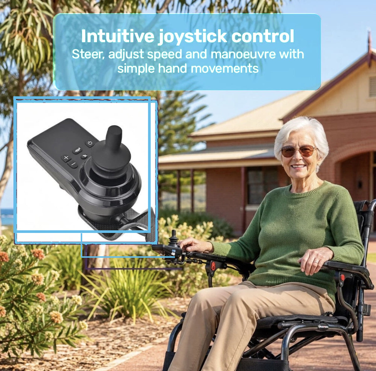 CarbonGlide X™ 13.9kg Ultra-Lightweight Carbon Fibre Electric Wheelchair