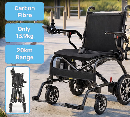 CarbonGlide X™ 13.9kg Ultra-Lightweight Carbon Fibre Electric Wheelchair