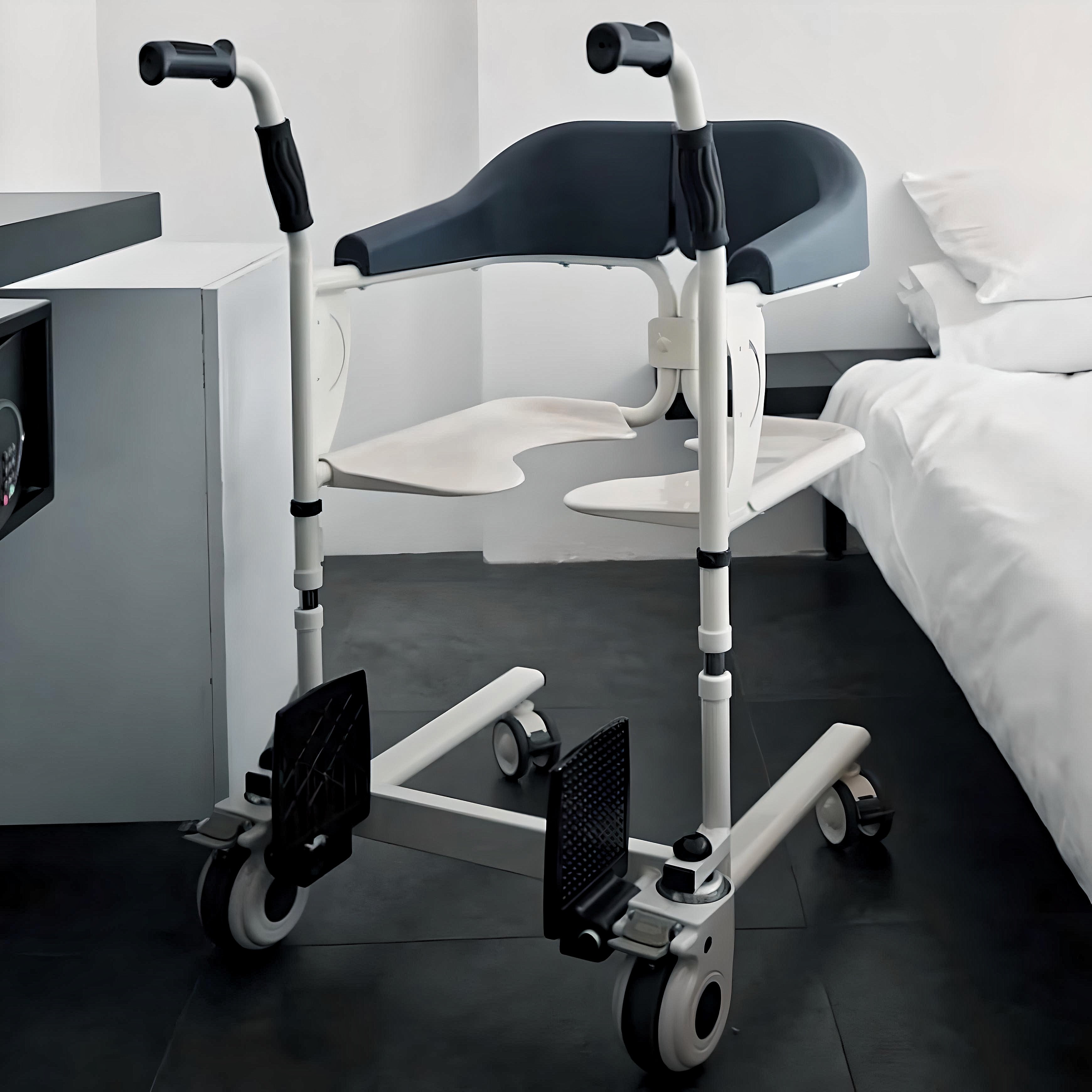 Patient Lift and Transfer Commode Wheelchair 4 in 1 for Hospitals, Aged ...