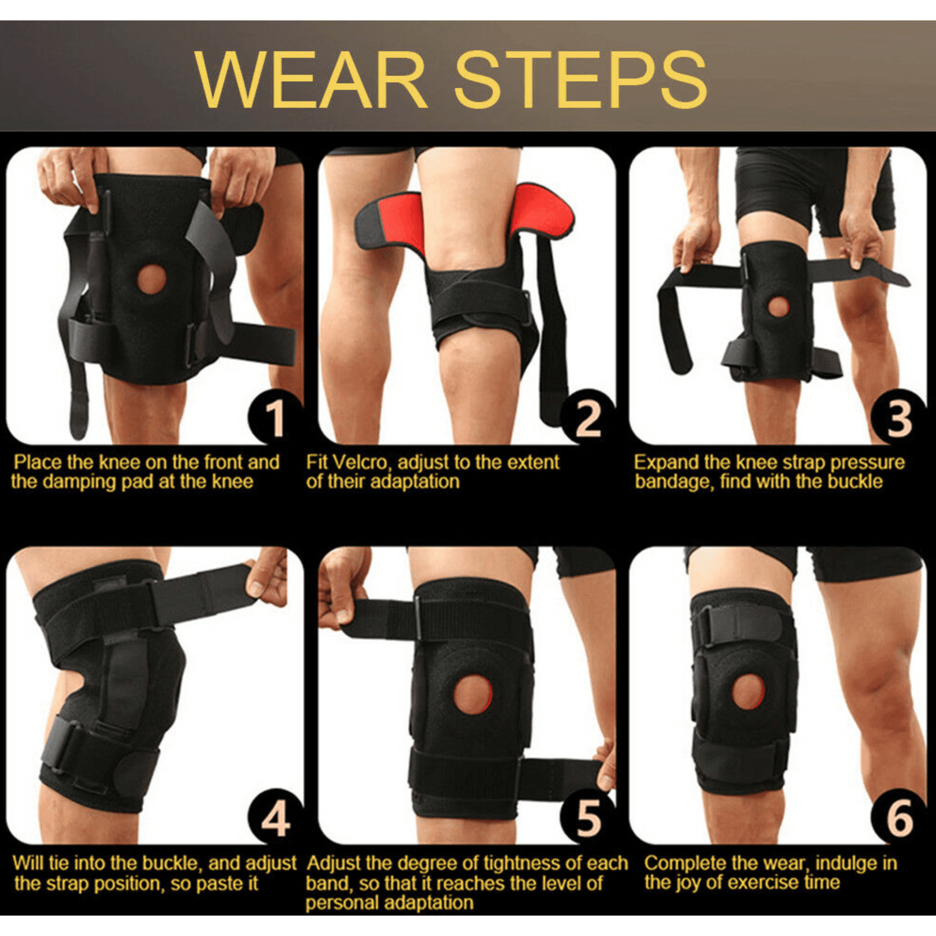 Double Hinged Full Knee Support Patella Brace - Pain Free Me