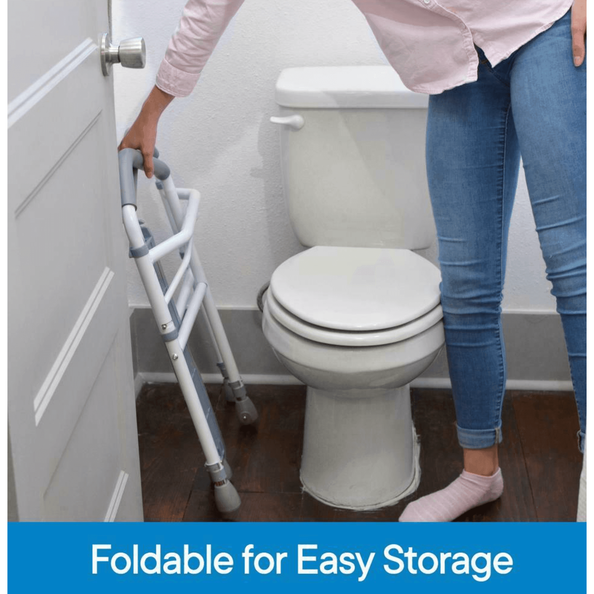 Folding Toilet Safety Frame Bathroom Seat Support Bar Hand Rail