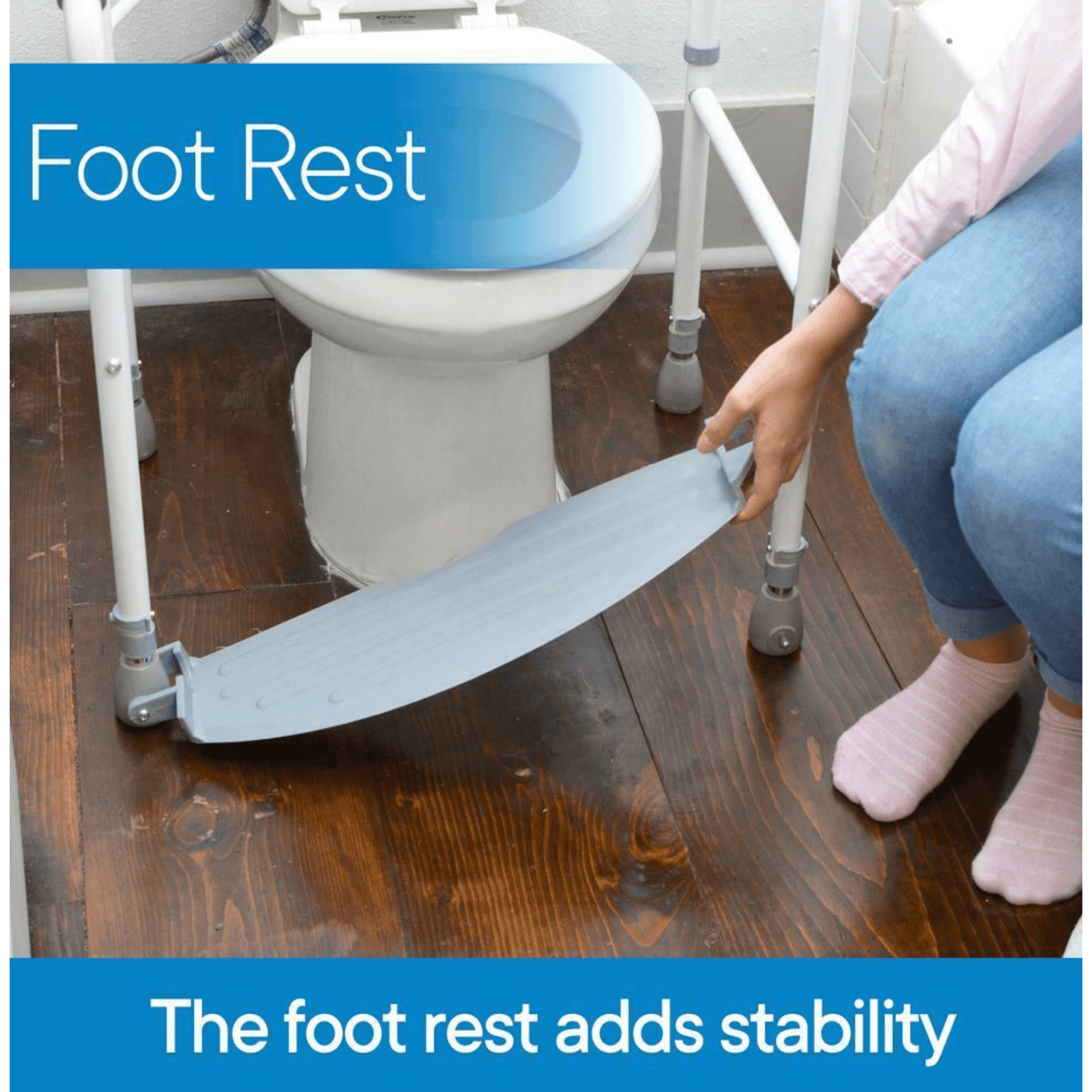 Commode leg discount rest