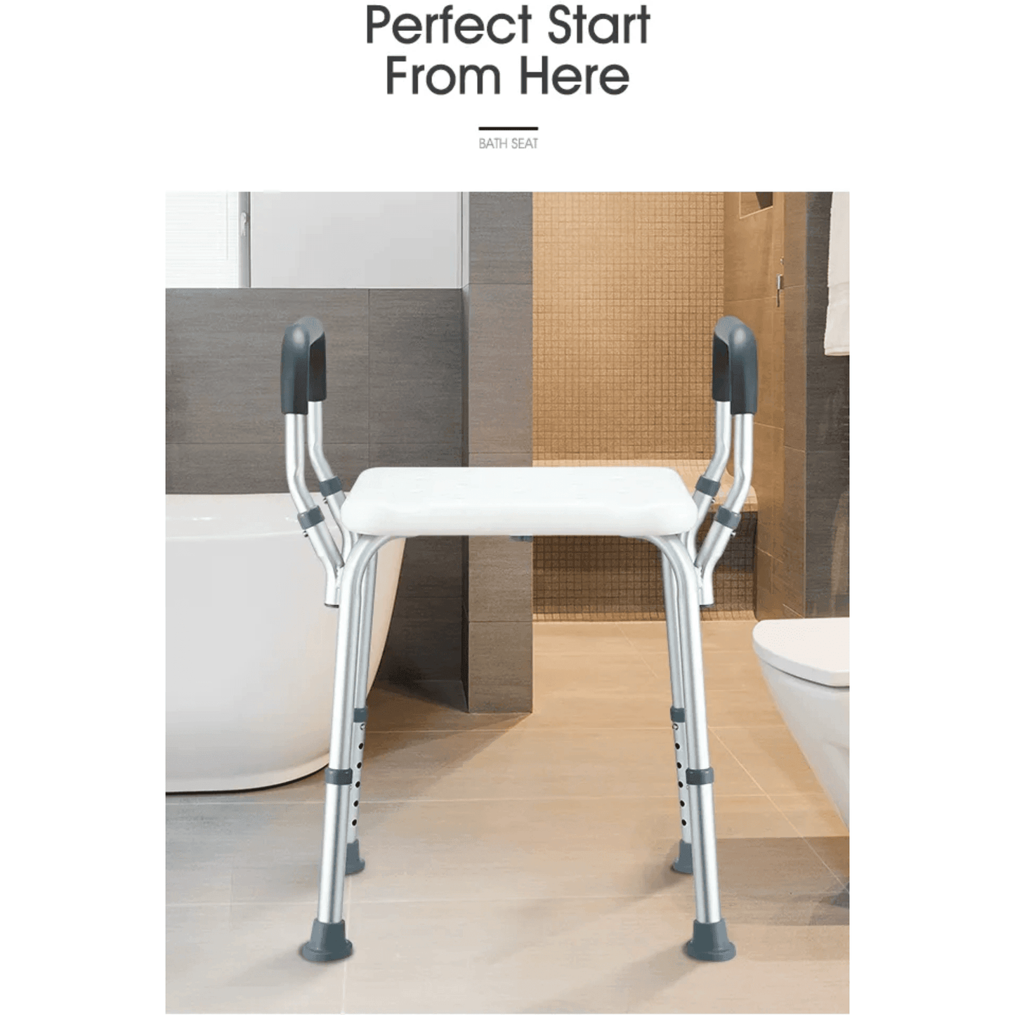 Adjustable Shower Chair Bath Seat - Pain Free Me