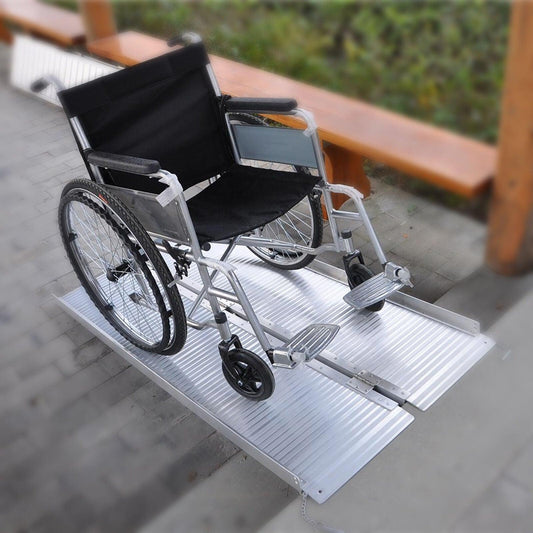 Multi Size Aluminium Ramp Folding Loading Access Portable Wheelchair Scooter Van With Handle - Pain Free Me