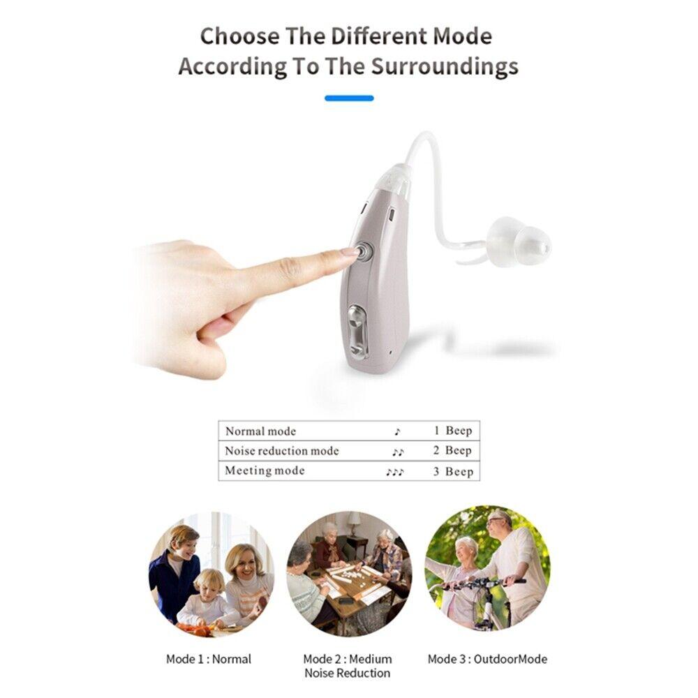 Premium Rechargeable Hearing Aid Behind Ear - Pain Free Me