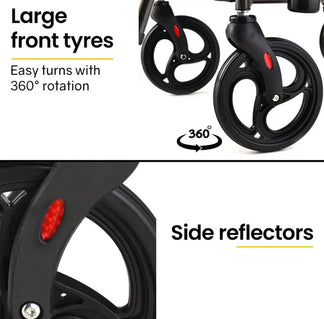 SmartRoller 2-in-1 Rollator & Transit Wheelchair – Mobility Delivery